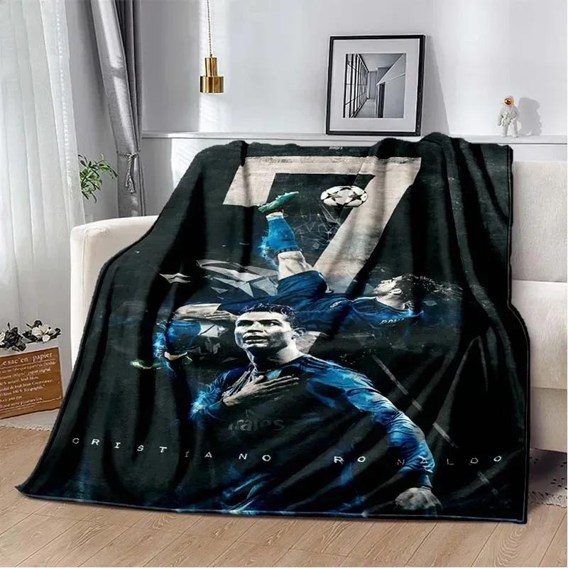 3D Печать Звезда Футбола CR7 Мягкое Плюшевое Одеяло, Фланелевое Покрывало для Гостиной Спальни Кровати Дивана Пикника