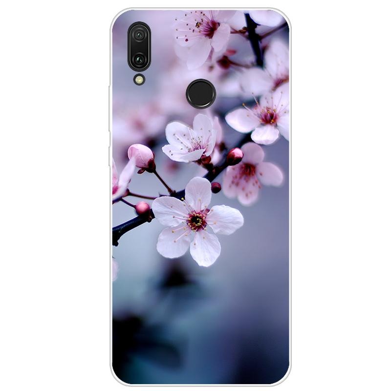 Милый мягкий бампер с рисунком для Huawei Y6 Y7 Y9 Y5 2019, тонкий прозрачный силиконовый чехол для телефона Huawei Y 9 7 6 5, чехол