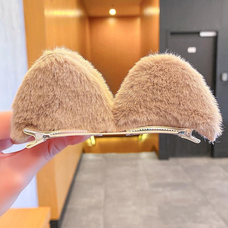 Заколки для волос в виде кошачьих ушек, боковые заколки для волос в виде кошачьих ушек, милые заколки для волос в виде ушек животных, мультяшная заколка для волос, головной убор на Хэллоуин