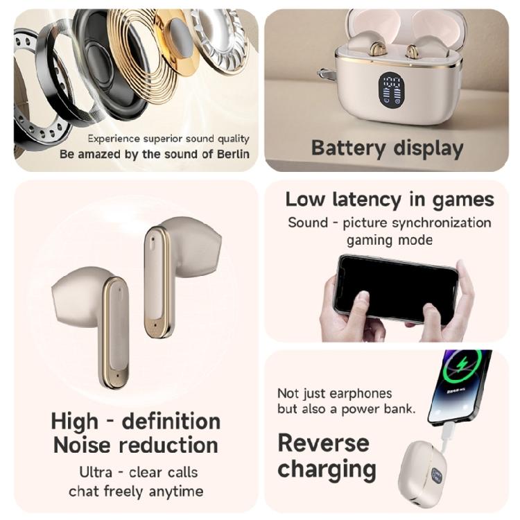 Длинные беспроводные наушники с поддержкой Bluetooth для конференций и учебы, 8 часов использования, функция экстренной зарядки телефона