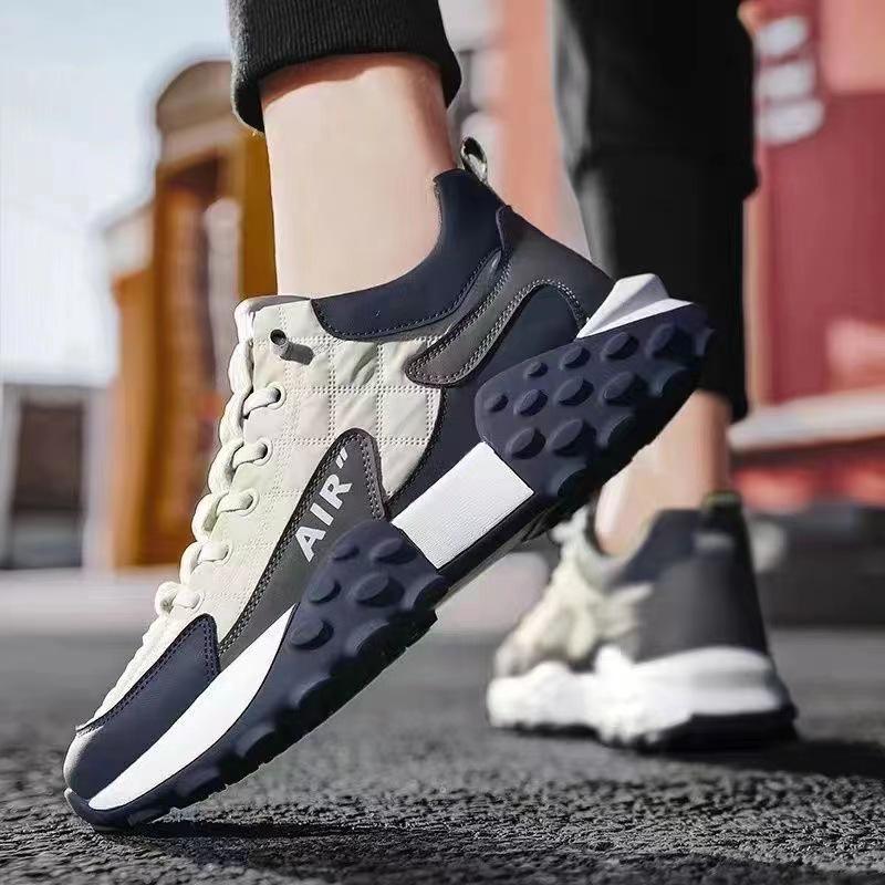 Мужские корейские кроссовки 'Dad Shoes' 2025 года на толстой подошве - Низкие дышащие кроссовки для бега на весну и осень