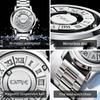 OPK 8181 Mens Watch Original Brand Stainless Steel Quartz Wristwatch 30M Waterproof No Pointer Magnetic Bead Watches For Men