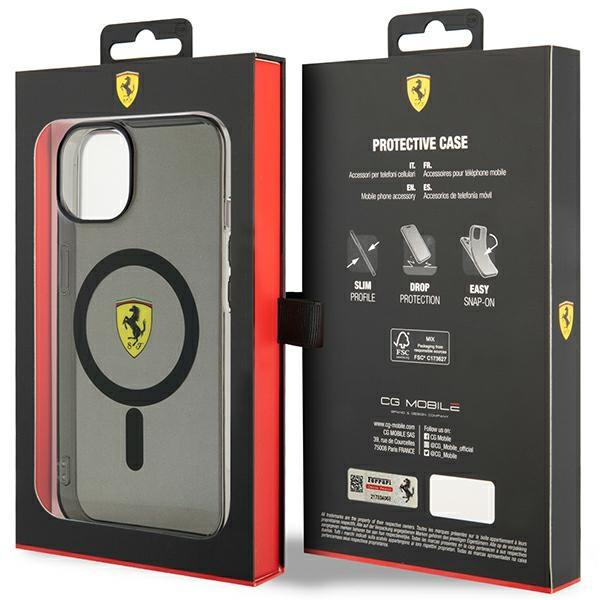 Ferrari FEHMP14SURKK iPhone 14 / 15 / 13 6.1" black/black hardcase Translucent Magsafe