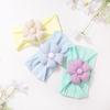 New Solid Color Jacquard Children's Headband, Cute Five-petaled Flower Baby Headscarf, Thin Soft Baby Hair Accessories
