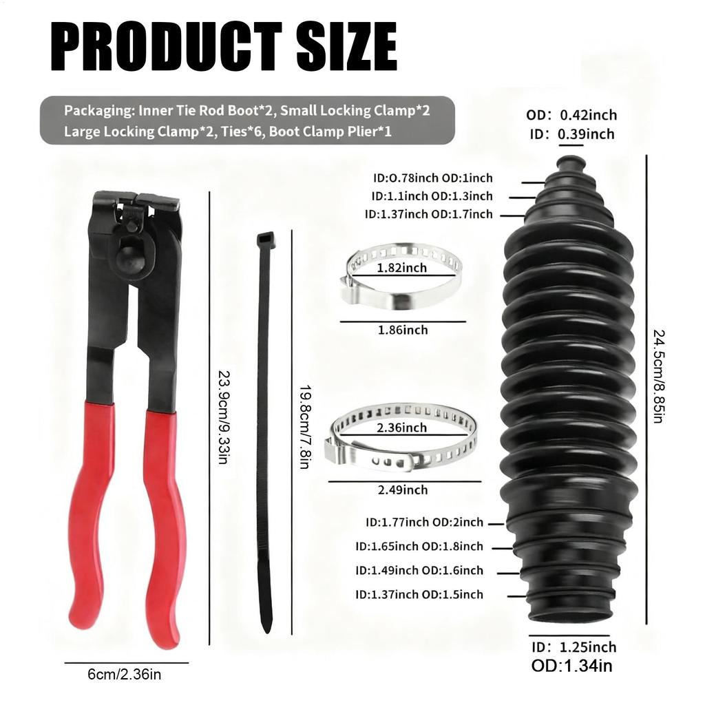 Пыльники рулевой рейки и рулевых тяг 2 шт. Пылезащитные Универсальные Автозапчасти Пыльник рулевой рейки Для внедорожника Автодома Транспортного средства Зимний холод