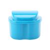 Denture False Teeth Storage Box Case With Filter Screen Dental Appliance Light Blue