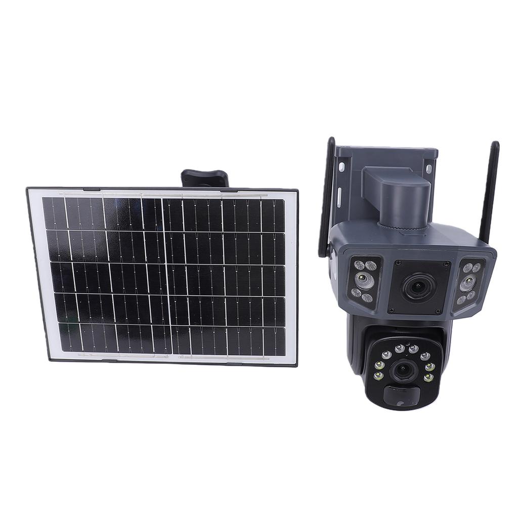 1080P Security Cameras 4G 4MP HD Solar Power Dual Lens Battery Outside Surveillance Camera with Human Detection for Home