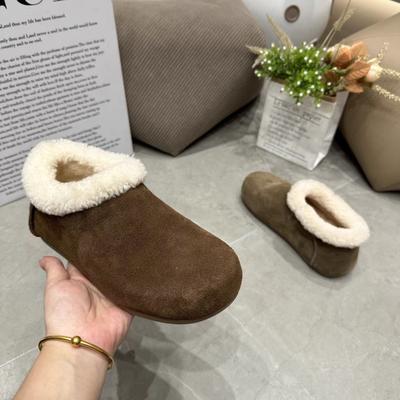 Модная зимняя повседневная женская обувь с круглым носком 2024 года, горячая распродажа, теплая женская обувь на толстой подошве со средним каблуком, водонепроницаемая, теплая зимняя обувь