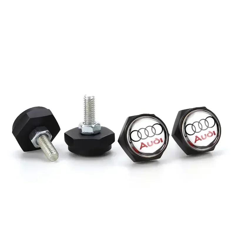 AQ3 Alloy Car License Plate Screws Nult Bolts Decoration For Z3 Sline TT Q3 Q5 Q7 R8 B6 RS7 RS8 RS5 S4 S5 S6 S7 A1 A4 A5 A8 A3 A7