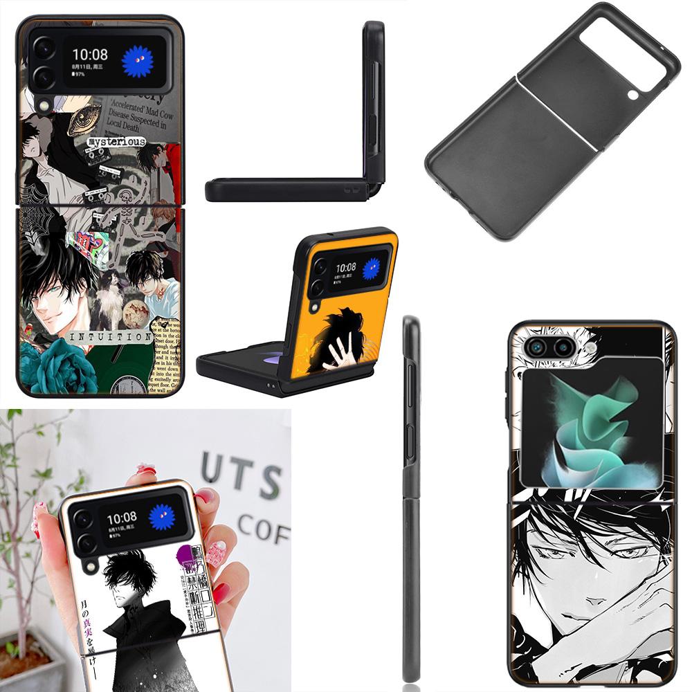 Kamonohashi Ron Phone Case For Samsung Z Flip 7 6 5G Galaxy Z Flip4 Z Flip5 Z Flip3 Coque Black Hard PC Shell Protective Cover