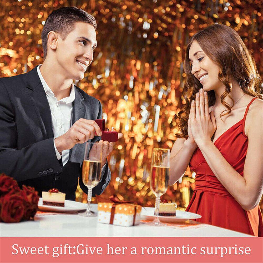 Свадебная роскошная помолвка подарок хранение свадебное кольцо шкатулка ювелирный футляр шкатулка для кольца