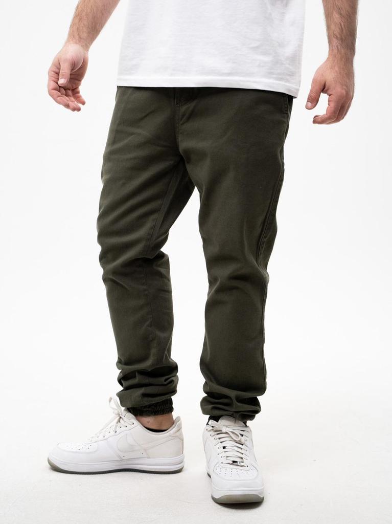 Lucky Dice Men's Olive Green Jogger Pants with Drawstring M