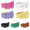 Candy Color PU Leather Belt Y2k Trouser Decoration Sweet Wide Belt  Dress Decoration