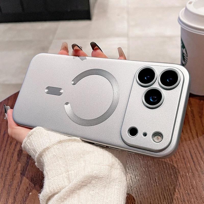 For Magnetic Phone Case For For Iphone 17 16 Pro Max Lens Protection Matte Cases For For Iphone 1 14 13 17 Pro Max Cover