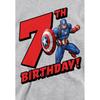 Captain America Childrens/Kids 7th Birthday Heather Pull Over Hoodie