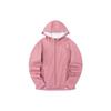 Training Series Solid Color Logo Zip-Up Hooded Fleece Long Sleeve Sweatshirt Women Sweatshirt Pink 962237742-1