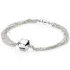 100 %925 Sterling Silver Pav éSignature Bucket And Ball Buckle Snake Chain Bracelet For Pan 'S Charm Fashionable Diy Jewelry