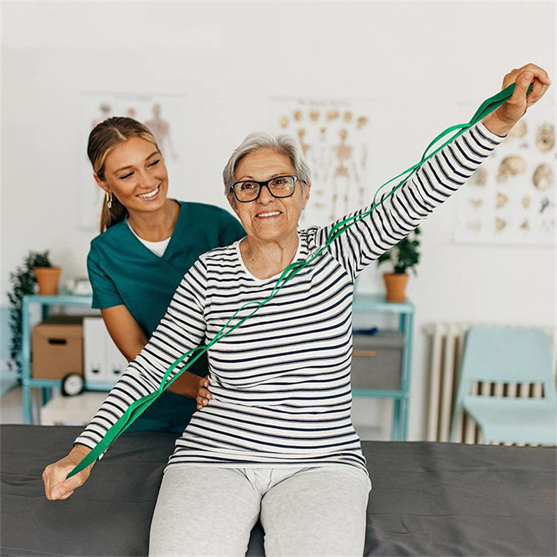 Ремень для растяжки, эластичная лента для йоги и растяжки для физиотерапии, гибкая эластичная лента с несколькими петлями для упражнений пилатеса и гимнастики