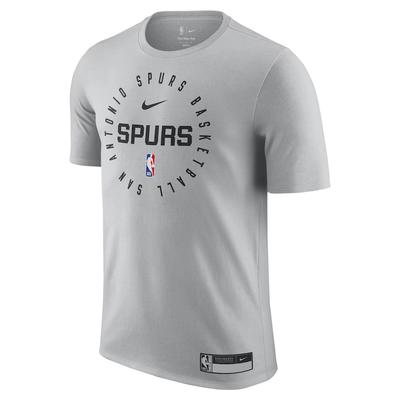 Футболка X NBA San Antonio Spurs Dri-Fit Legend On-Court Practice Performance Crew Neck с круглым вырезом для мужчин, серебристая HF1725-007