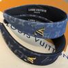 Классическая корейская джинсовая повязка на голову с буквами - Весенний стиль для девочек