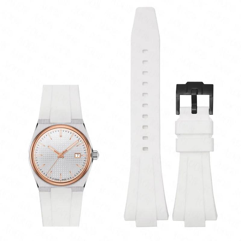 Silicone Strap for Tissot PRX 35MM/40MM Series Men Women Casual Fashion Replacement Rubber Strap + Quick Release Tools