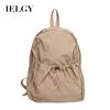 Japanese Retro Nylon Backpack, Casual Drawstring Pleated Schoolbag, Fashionable Large-capacity Backpack 4 Colors Optional