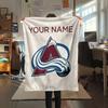 Custom Name,Colorado Avalanche Printed Flannel Blanket, soft throw for bedroom sofa, washable, Christmas present, great gift.