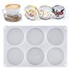 Silicone Resin Molds for Epoxy Large Round Mold with 6 Cavities Deep Epoxy Resin Casting Mold for Coasters DIY Crafts Wood Inlays Baking