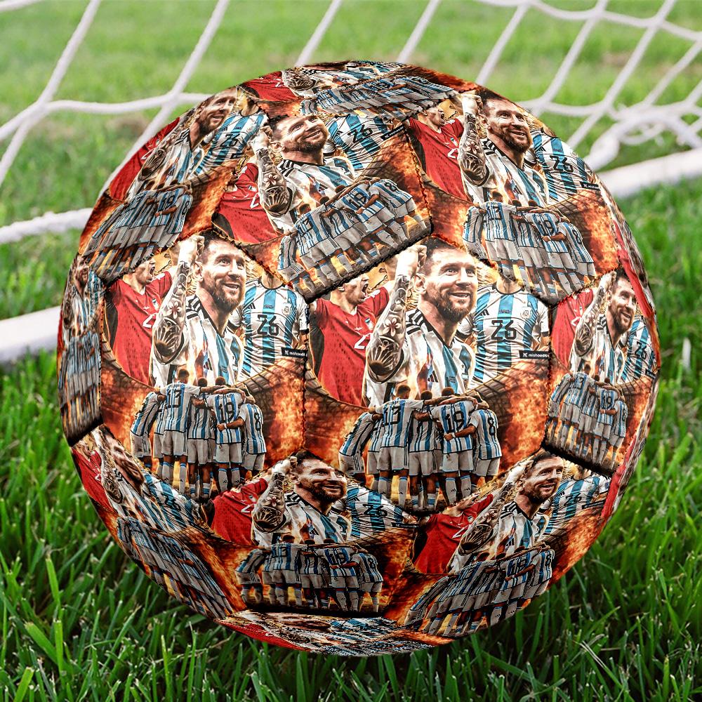 1pc Global Soccer Stars Size 5 Football Soccer Balls, Competition Sport Football Indoor And Outdoor Training Ball.Q702026