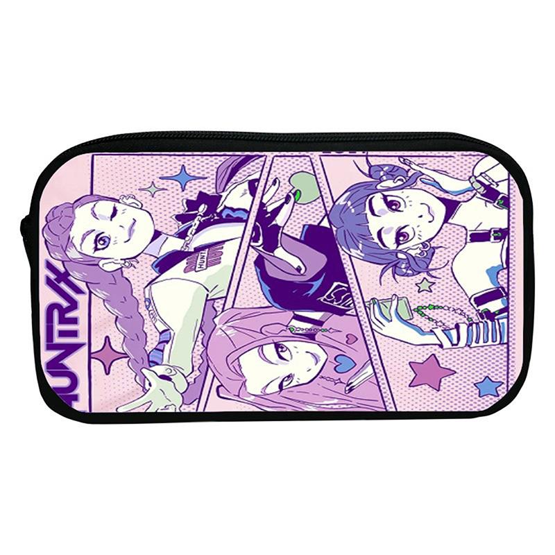 Kpop Охотники на демонов Студенческий пенал Мультяшный Вместительный пенал Канцелярские принадлежности Сумка для хранения косметики для девочки Подарки