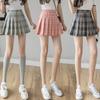 Women Plaid Pleated Skirt Short Skirt Summer High Waist A-line Student Skirt Plus Size Skirts