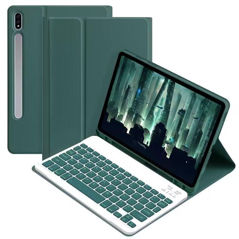 Чехол с Bluetooth-клавиатурой для планшета Samsung Galaxy Tab S6 Lite 10,4 A8 10,5 S7 S8 S9 11 дюймов S7 FE S8 S9 Plus 12,4 дюйма, мягкий силиконовый защитный чехол