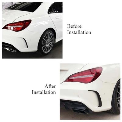 Для Mercedes Benz CLA Class W117 C117 CLA200 220 250 260 45 AMG 2013-2019 Задний бампер Спойлер Канардные накладки Вентиляционные решетки Накладка Отделка ABS