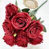 Букет имитированных роз Реалистичные искусственные розы Пучок искусственных роз с гибкими стеблями для домашнего декора вечеринок свадеб цветочных композиций
