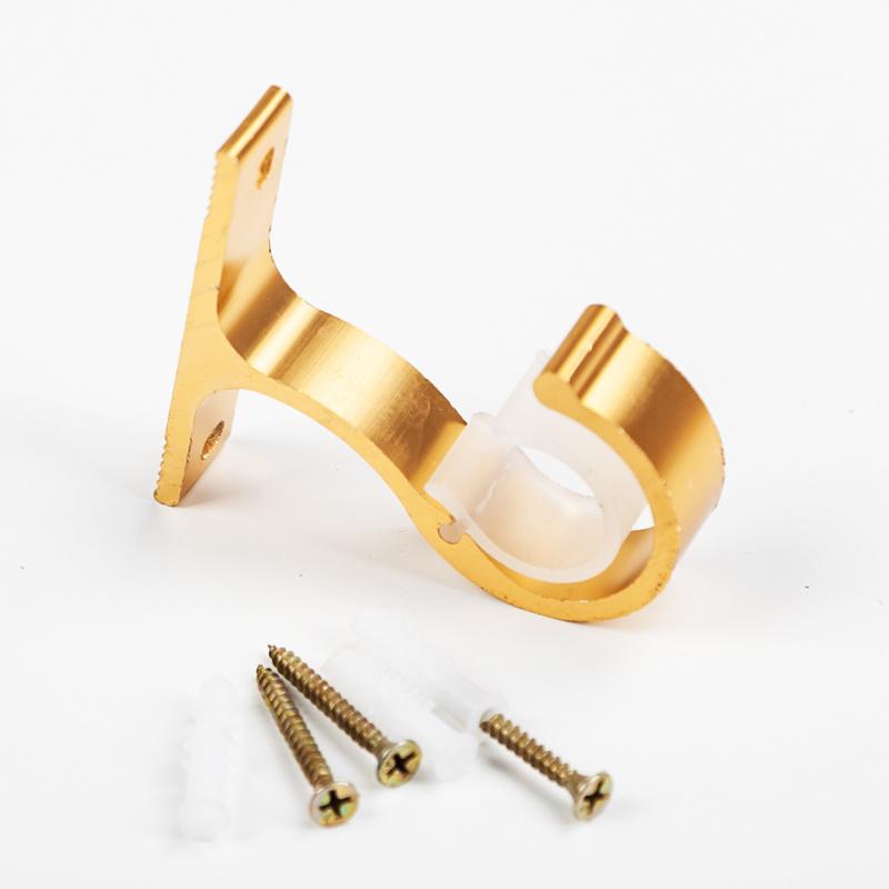 1Pc Aluminum Alloy Curtain Rod Bracket Roman Rod Bracket Double Rod Single Rod Bracket Top Mounted Side Mounted Curtain Holdback