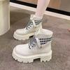 Shoes 2025 New Popular Autumn Martin Boots Internet Celebrity Summer Boots Women's Short Thin with Skirt Height Increase