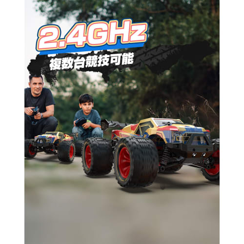 DEERC RC Off-Road Remote Control Car for Adults, High Speed ??48km/h, Brushless Motor, 4-Wheel Drive, 1:14 Scale, Anti-Vibration, Shockproof, 2 Batter