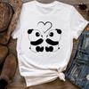 (Asian Size) Panda Cartoon Trend Cute Women Print Tee Top Fashion T Shirt Woman Female T Clothing Short Sleeve Graphic T-shirts
