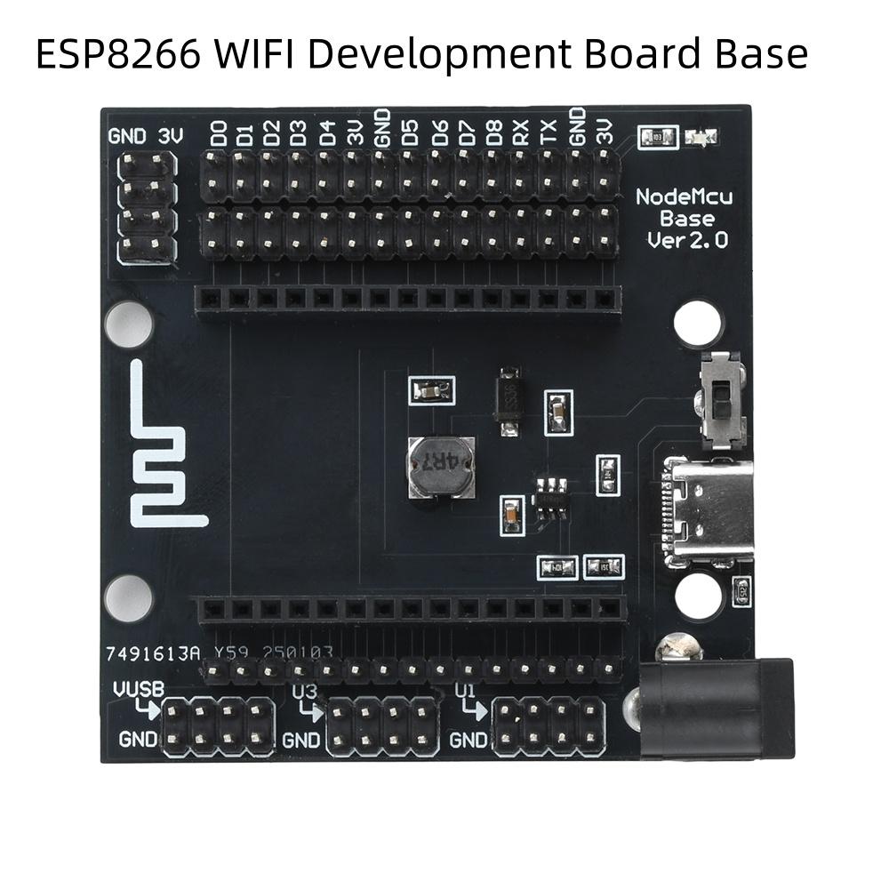 NodeMcu Base ESP8266 Testing DIY Board CH340 Type-C NodeMcu ESP8266 WiFi Development Plate Base for LoLin V3 NodeMcu Lua