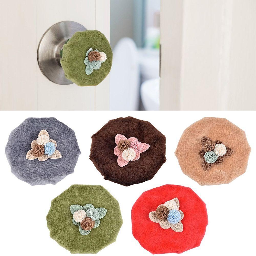 Velvet Cloth Door Handle Covers Anti-Slip Door Knob Protector Door Knob Decorative Covers Wardrobe
