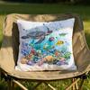 Watercolor Sea Turtle Cushion Cover Soft Reversible Durable Pillow Cover MultiScene Use for Home Car Daily Comfort