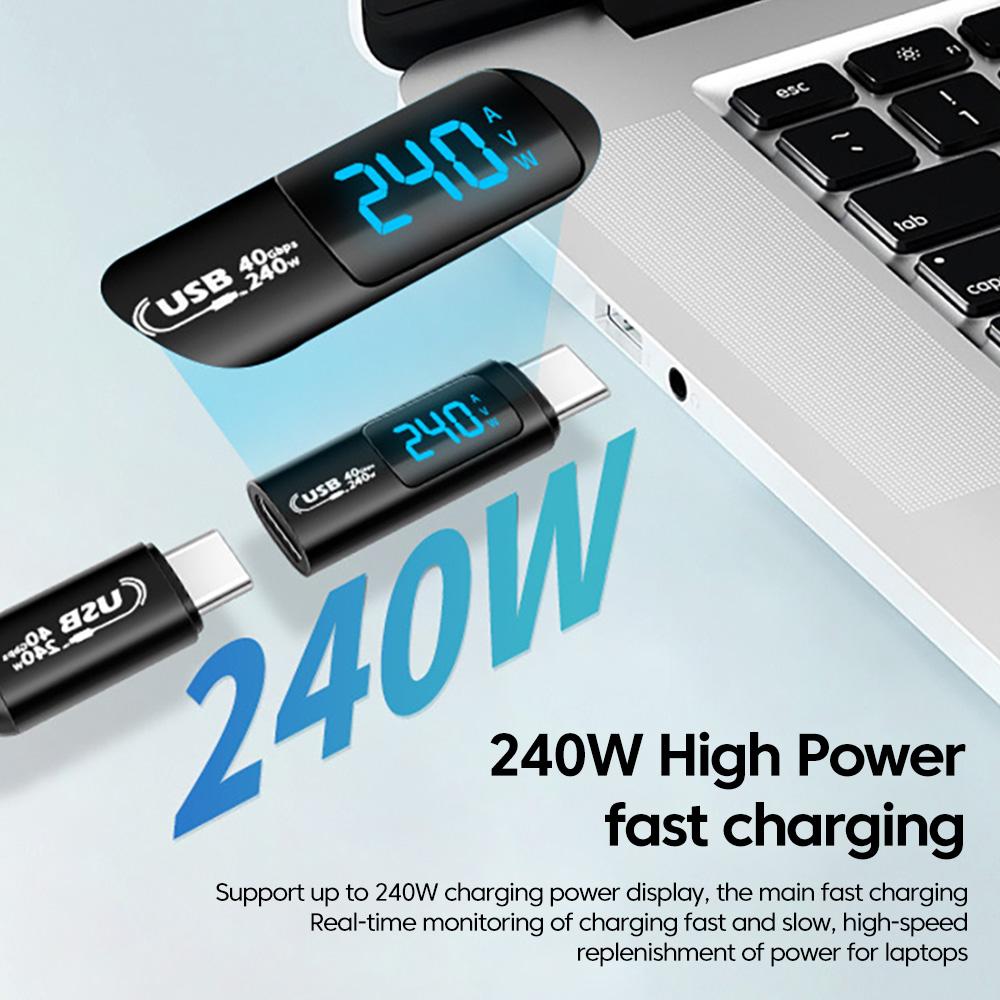 elough 240W Adapter 5A USB 4.0 USB2.0 Digital Display Type C to Type C OTG Video Transfer for iPhone 15 Samsung Tablet Laptop 3