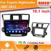 Android для Toyota Highlander 2007-2013 Головное устройство Мультимедиа Видеорегистратор 4G GPS Беспроводной Bluetooth Carplay Сенсорный Стерео Экран