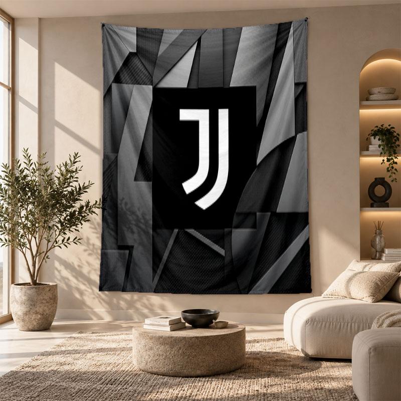 Decorative Tapestry,Juventus FC Printed Wall Art, Lightweight Wall Hanging For Bedroom Background