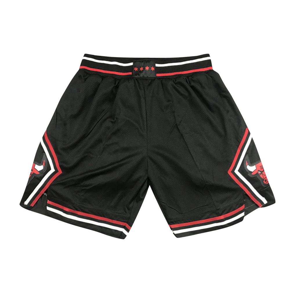 Bulls Retro Embroidered Drawstring Cropped Basketball Shorts Training Shorts