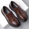 Men's Trends Leather Loafers Shoes Men's Formal Party Business Negotiation Social Office Shoes Comfort Round Toe Shoes