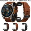 26 мм 22 мм Быстросъемный ремешок для Garmin Fenix 8 E 7 7X 6X 6 5X 5 Силиконовый кожаный ремешок Epix Pro Gen 2 47 мм 51 мм Enduro 3 2027