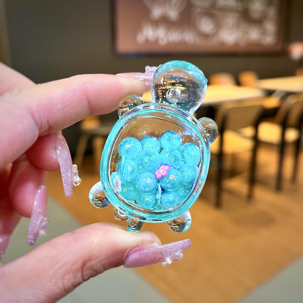Diy Creative Table Toy Gift with Luminous Sand, Dazzling and Sparkling Turtle Ornaments