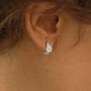 Xiaomi Huitan Geometric Women Hoop Earrings Silver Color Party Daily Versatile Inlaid Shining CZ Lady Accessories Delicate Chic Jewelry