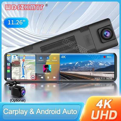 Зеркало заднего вида 4K Carplay и Android AutoWifi Видеорегистратор 10/12 дюймов Видеорегистратор для автомобиля Видеорегистратор GPS Навигация Камера заднего вида